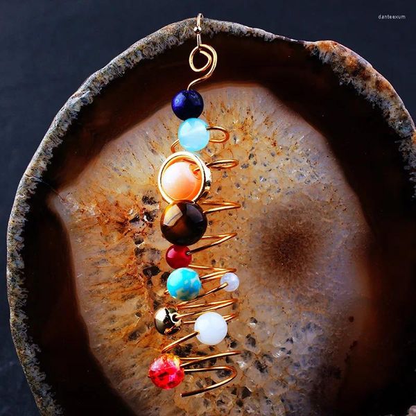 Orecchini pendenti Universo della moda Sistema solare Perline naturali Design personalizzato per le donne Regali di gioielli degli elfi celesti