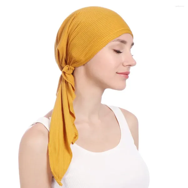 Ballkappen Schal Tail Wrap Muslim Turban Kopf Baumwolle Frauen Hut Haar Perlen Baseball reiner doppelseitiger Pullover kleiner Fleck