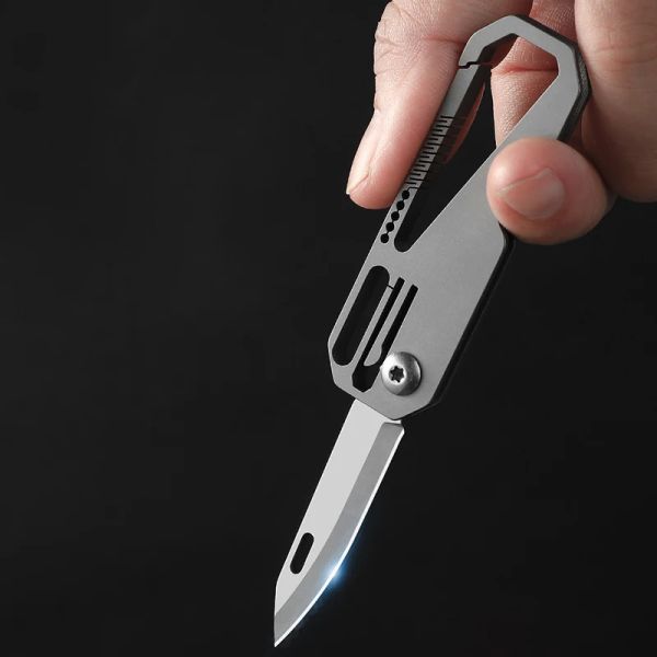 Araçlar Titanyum Alaşım Çoklu Tezgah Anahtar Kez Bıçağı Taşınabilir Mini EDC Anahtar Yüzme Kolye Express Paket Bıçağı Kampı Kampı Ekipmanları