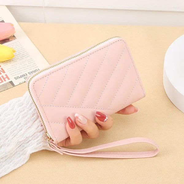 Wallets Women Women Pu Small Ladies Zipper Po Id Card Titular Coin Purse Girls Student CLIP DE DINHEIRO