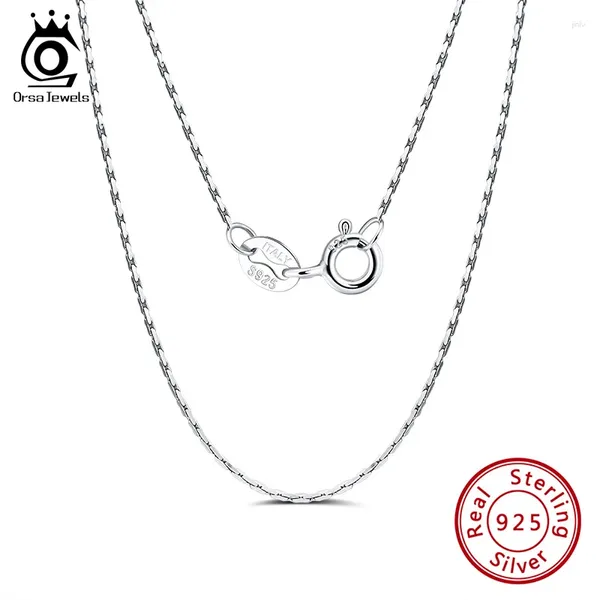 Catene orsa gioielli 925 argento sterling da 0,6 mm a catena sottile per donne per donne in oro a pendente gioielli a ciondolo SC21