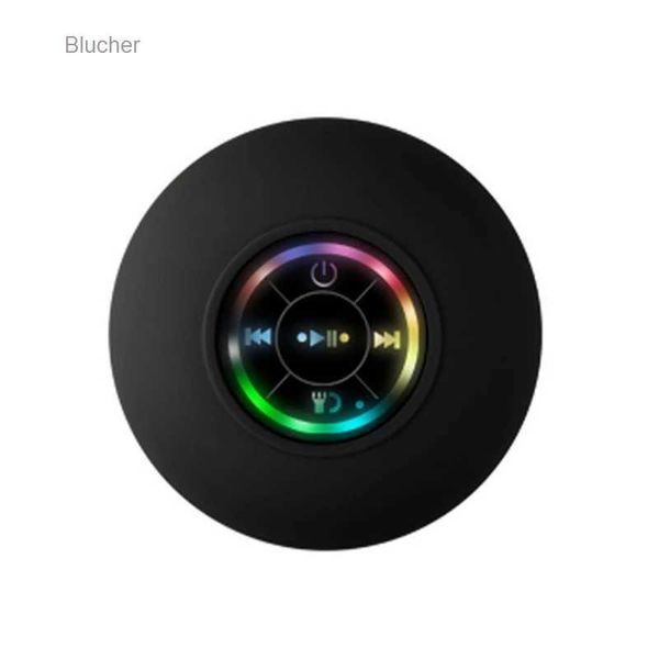 Tragbare Lautsprecher Mini-Bluetooth-Lautsprecher, wasserdicht, Badezimmer-Audio, kabelloser Duschlautsprecher, RGB-Licht, Bluetooth-Cup-Lautsprecher, schwarzL2404