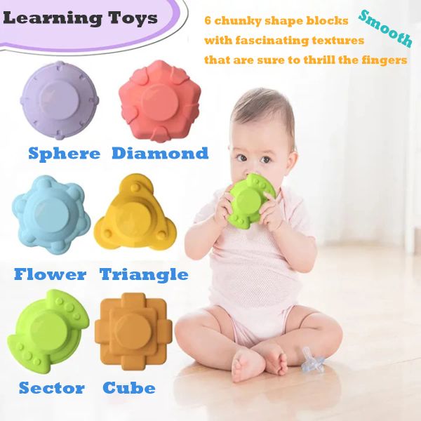 Baby Montessori Aprendendo brinquedos educacionais Blocos coloridos Blocos de classificação Game para crianças Bebe Birth Inny 0 12 meses Presentes de brinquedo