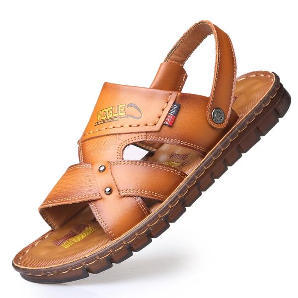 Botas novas sandálias de verão masculino sapatos confortáveis casuais casuais solo sem deslizamento sapatos de praia sandals man sandals duplos de uso duplo