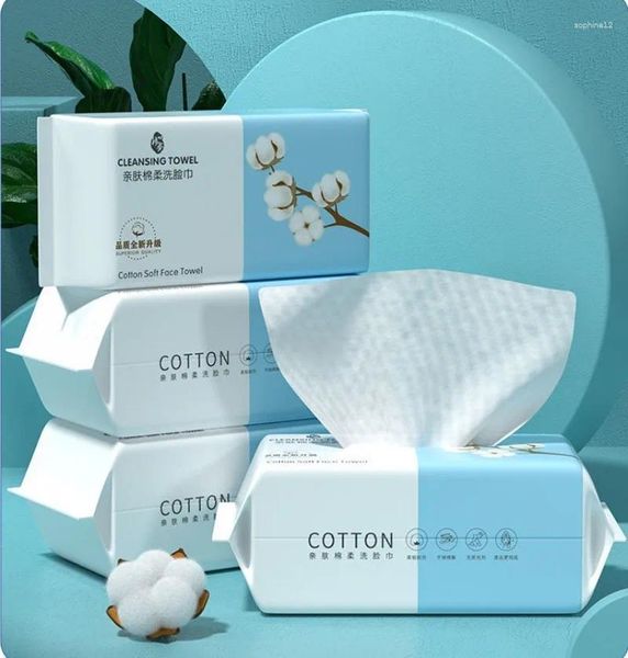 Asciugamano 50/70pcs Modello di perle Faccia usa e getta di cotone morbido pulizia del viso pulizia riutilizzabile e secca non tessuta