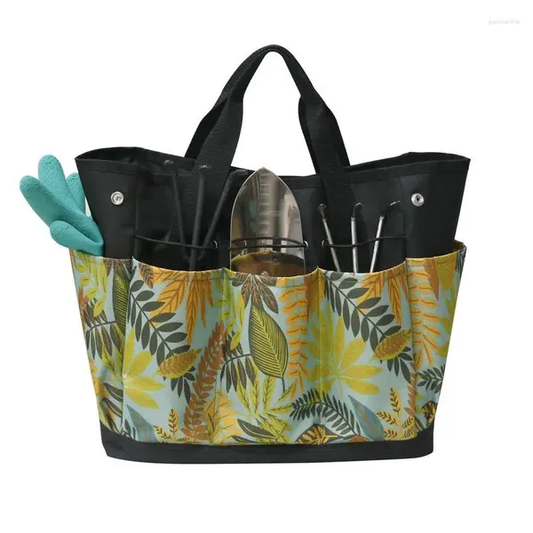 Bolsas de armazenamento Tool Tote Bag Garden Case Oxford Ploth Pouch com 2 bolsos laterais 6 retângulo para parques