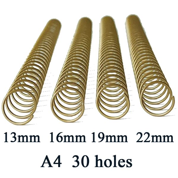 Espinhos 19mm 16mm 20pcs A4 Anel em espiral de 30 anéis de ligação a anéis de encadernação de cobra Livro de anéis de folha solta anéis de metal anel de metal