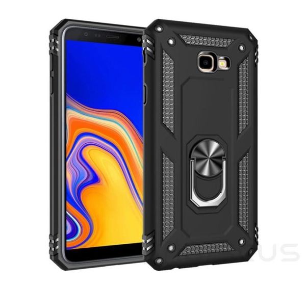 Custodia per shock armatura per Samsung Galaxy J5 J7 J8 J4 J6 Plus A6 A8 A7 S8 S9 S10 Lite Nota 8 9 10 J2 Copertura del paraurti Anello di dito 7537803