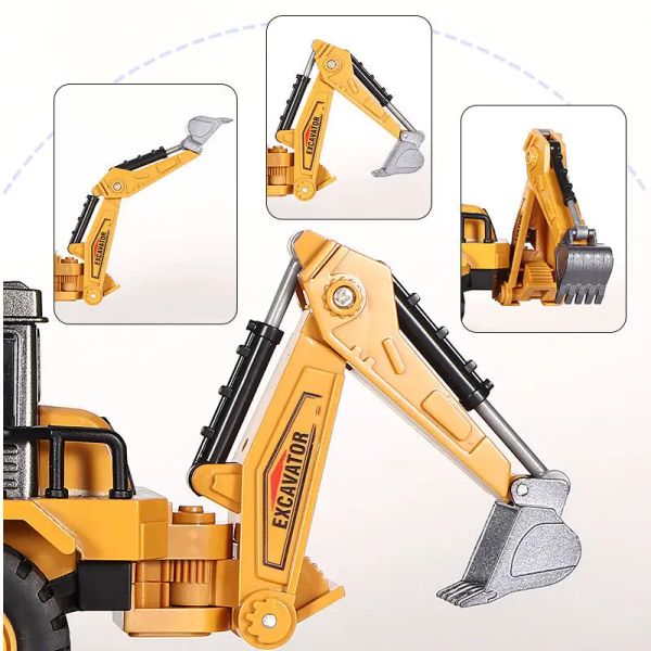 Diecast Excavator Tractor Cement Truck Car Bulldozer Crane Toy Model Wholesale Boy Digger in lega di veicolo in plastica Educazione