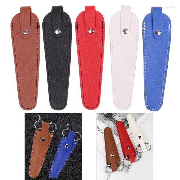 Stume da stoccaggio Portable Piet Scissors Borse per parrucchiere professionale barbiere Case PU Leather Protective Pack singolo