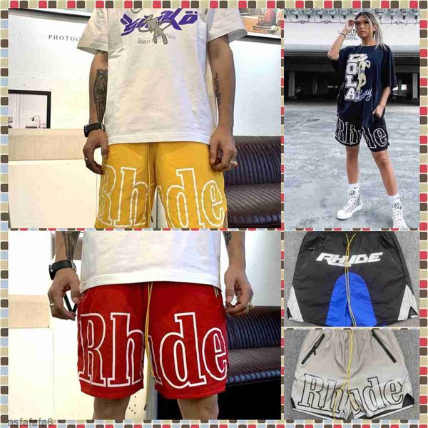 Designer Rhude Mens Shorts Summer Fashion Beach Pants Rhude Men Men de alta qualidade Desgas