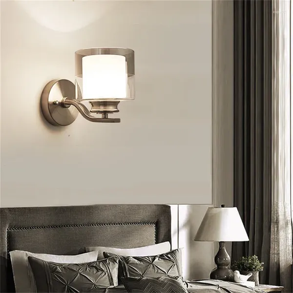 Wandlampe moderne minimalistische Schlafzimmer Nachteigang kreative Persönlichkeit Wohnzimmer Schmiedeeisen einzelner Kopf