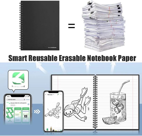 Notepads Smart wiederverwendbare Löschungsbücher -Papiermikrowellenwellen -Cloud -Notepad mit Stift Dropshipping -Anpassung Kindergeschenke Gifta5 B5 A6 A4