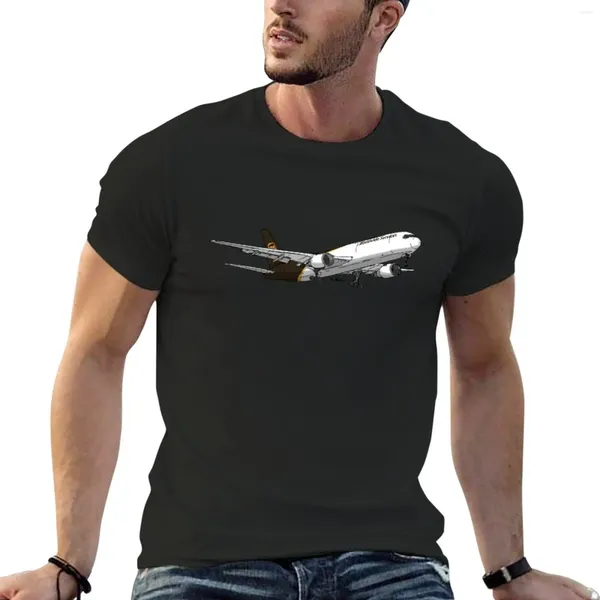 Polos maschile 767 UPS T-Shirt Maglietta a maniche corte Abiti vintage Vintage Tops Cute Mens Funny magliette