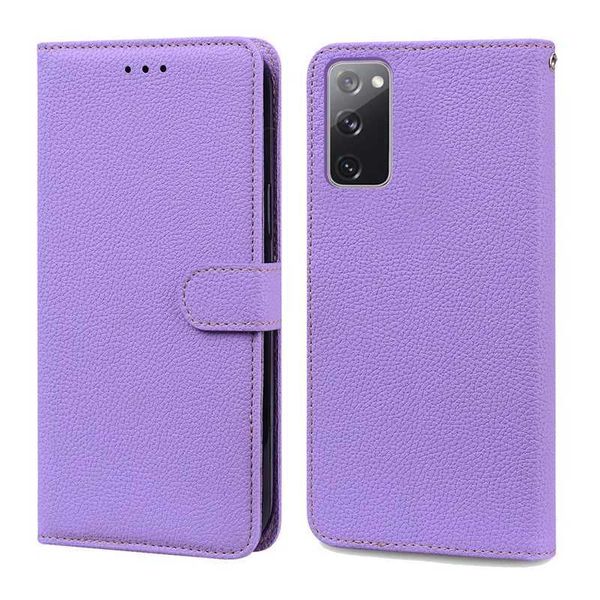 Mobiltelefonhüllen Süßigkeiten Farbe PU Leder Flip Ständer Hülle für Samsung Galaxy S6 S7 Edge S8 S9 S10 S20 Plus Ultra S 20 Fe S10E Brieftaschenabdeckung 2442