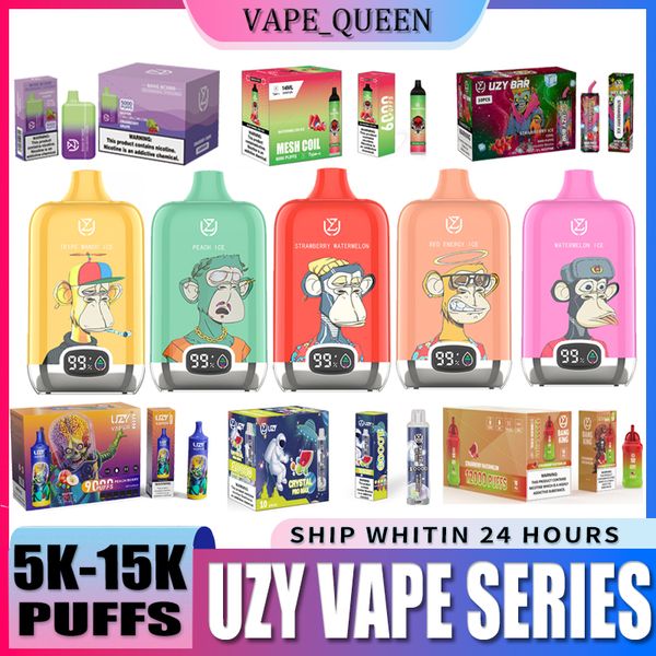 Оригинальный uzy vape 15000 12000 10000 9000 8000 6000 5000 Puffs Europe склад склада Bang Digital Display Crystal Vapes Bang Vape 15K 12K 9K 8K 6K 5K VAPES VAPES PEN E Сигарета