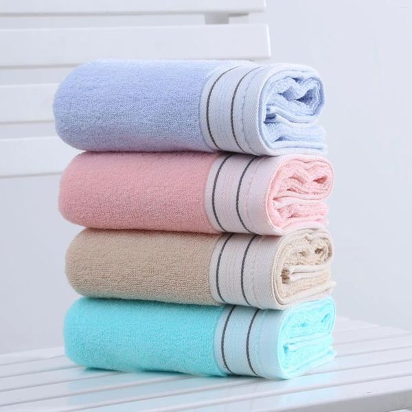 Handtuch T125A, weiche Baumwolle, wasserabsorbierend, kleines Geschenk, rosa, lila, hellviolett, blau, Champagner, Home El, schnell trocknend, gestreift, Gesicht