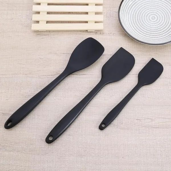 10pcs/set yapışmaz tencere seti silikon spatula kaşık mutfak eşyaları diy mutfak pişirme aletleri silikon spatula kaşık