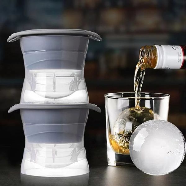 NEU 2024 Silicon Kugel Eiswürfel Schimmel Küche Stapelbar langsam schmelzend diy ice kugel runde Gelee machen Schimmel für Cocktail -Whisky -Getränke für