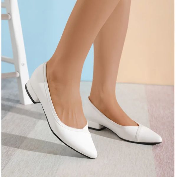 Платформа насоса обувь женские насосы 2021 черные белые туфли для обуви средней каблуки белые туфли дамы свадебные невесты плоские каблуки сапатос
