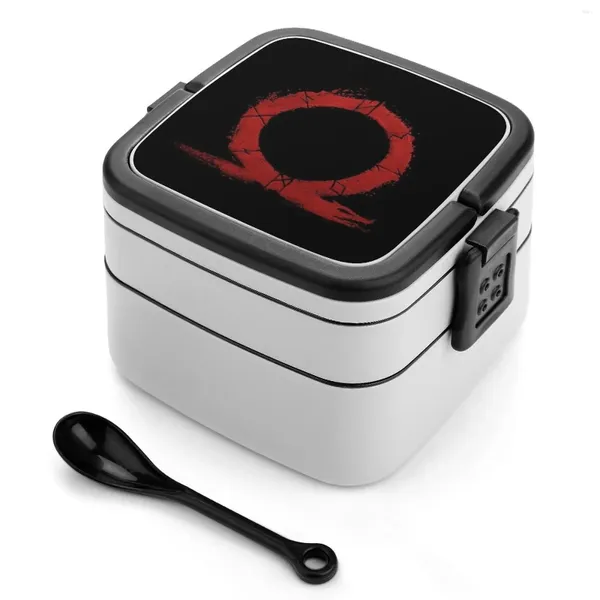 Louça God Of War 4 Logo Bento Box Compartimentos Salada Recipiente de Frutas Moda York Padrão Londres Paris