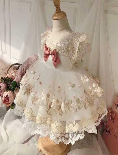 Spanische Mädchen Royal Kleid Baby Geburtstagsfeier Kleider Kinder Kleinkind Mädchen Lolita Prinzessin Ballkleid Infant Boutique Kleidung 2106156893037