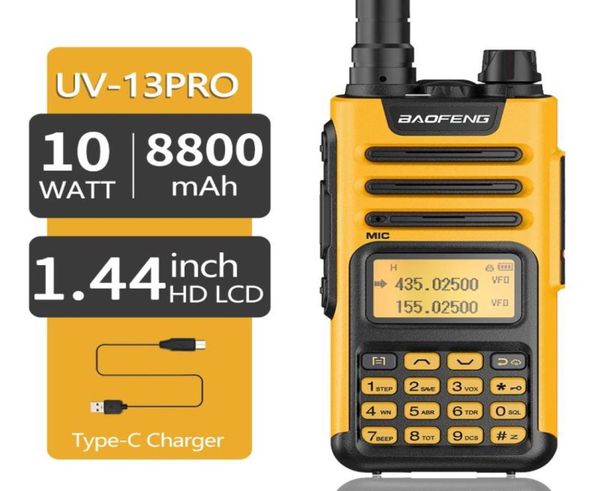 Walkie Talkie Baofeng Professionelle UV13 Pro 10W 999 -Kanäle VHF UHF Dual Band Zwei -Wege CB Ham Radio UV5R Verbessert UV136055197