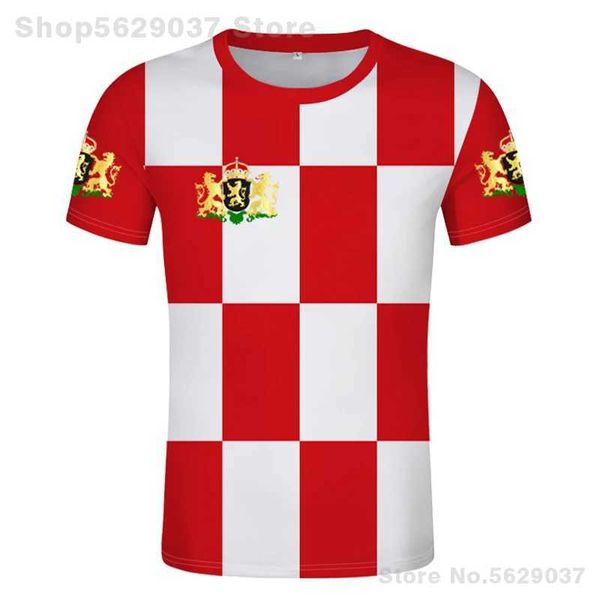 Camisetas masculinas Noord Brabant Camisa grátis personalização hemd name den número de camisetas Breda eindhoven oss imprimir bandeira de impressão Palavra da Holanda J240402