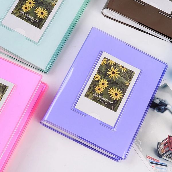 64 Serie di gelatine Pocket Mini Transparent Mini Photo Album Insert PP Photo Album Card Card Book 3 Inch Regalo