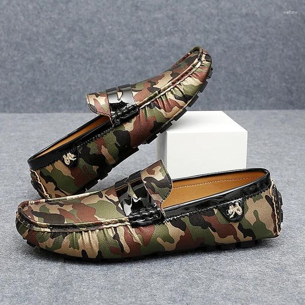 Casual Shoes Camouflage für Männer plus Größe 35-48 Boy Moccasins Slaafers Fashion Youth Driver