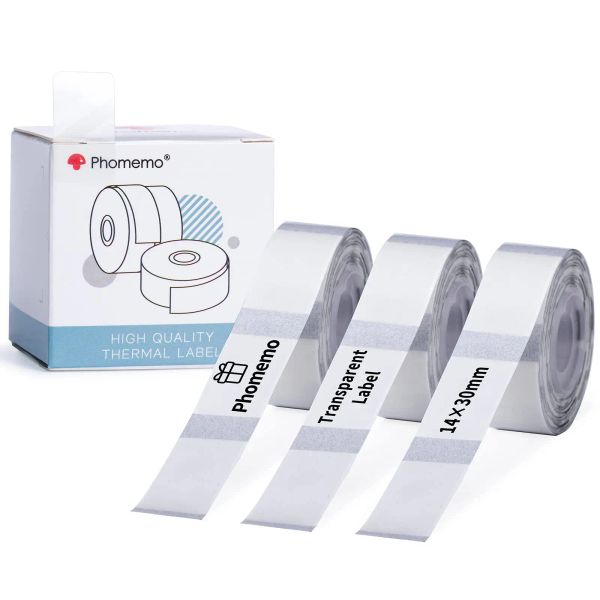 Carta phomemo Q30S etichette compatibili Q30s Q30 Q31 Q32 Etichetta Stampante 14mm x 40mm nastro adesivo bianco 160 per rotolo 3 rotoli