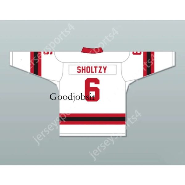 GDSIR Custom White Sholtzy 6 Letterkenny Irish Alternate Hockey Jersey New Top ED S-M-L-XL-XXL-3XL-4XL-5XL-6XL