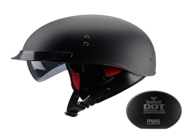 Caschi motociclistici per caschi vintage nera Dot Open Face APPROVATO HEAL RETRO CASCO CAPACETE MOTOCICLISTAS6874698