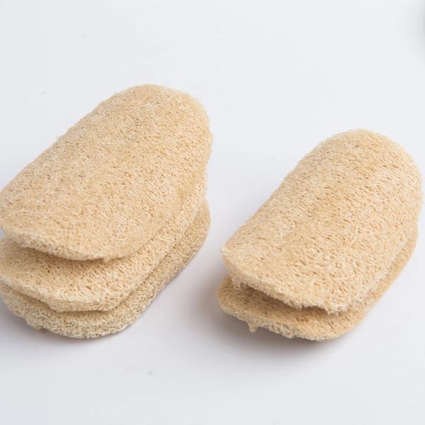 5pcs Natural Luffa Sponge Loofah Dish Washing Posto Ponto de lavagem Pote de prato fácil de limpar Brilhos de limpeza de cozinha antibacteriana