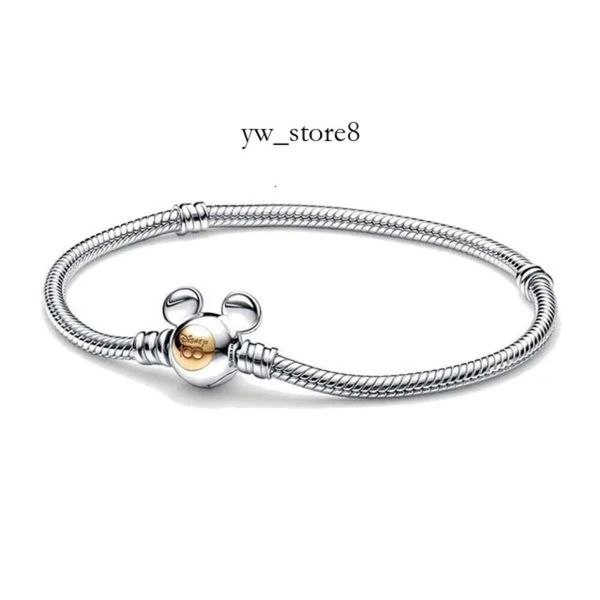 2024 Anniversary Mouse Bracelet Disnes Duck Pig Pig Charm Pingente Diy Fit Pandoras Designer Bracelet Colar para mulheres Presente de jóias de designer 8904