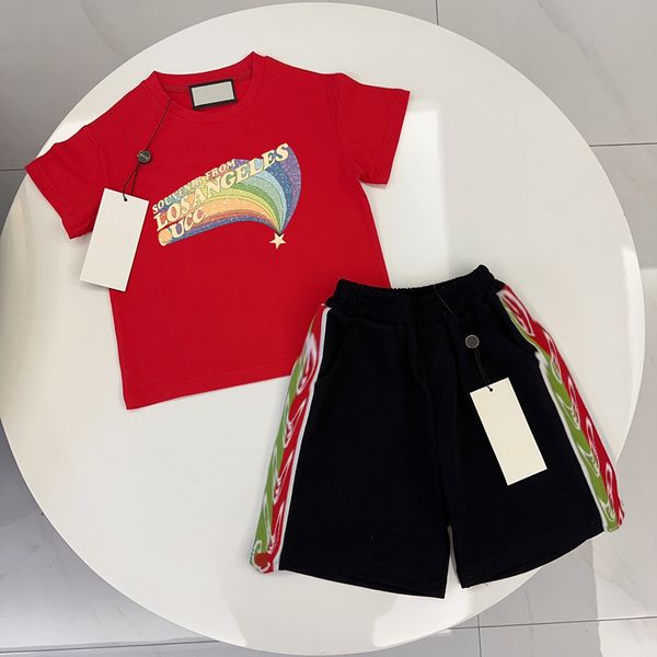 Designer Kid T-Shirts Baby Short Sets Sommer Baumwolle 100% Kleidung Mädchen Boy T-Shirt Kinder Tops Kurzarm Buchstabe bedruckte Hemd Shirt CXD240433-6