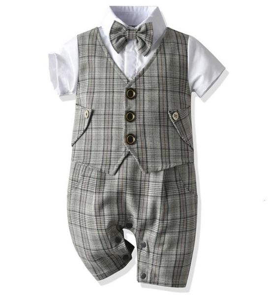 Bambini039 Suit Baby Boy Birthening Birthday Outfit Kids Tappet Plaids Sumps Wortleman Wedding Bowtie Clothes Formale Infant 3981588