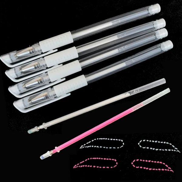 20pcs Marker Stift Kern weiß rosa chirurgische Augenbrauen Lippen Tattoo Haut Microblading Eyebrow Make -up -Lieferant Tattoo -Zubehör