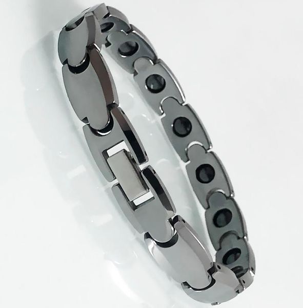 Link Chain Classic Couple Bracelets Solid Tungsten Steel Health Care Bracelet Magnetic for Men Women Homme Mannen Armbanden Weddin6765159