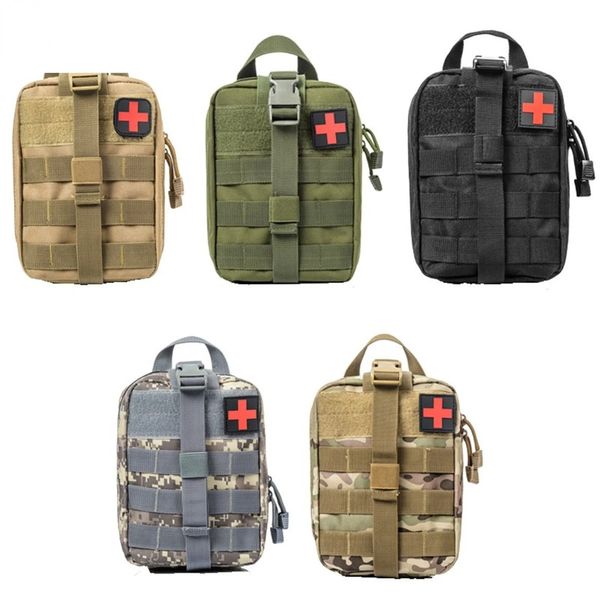 2024 Nylon Outdoor Tactical Medical Bag Kit de primeiros socorros de socorro à prova d'água Pacote de escalada da bolsa de emergência Caso de emergência Pacote médico campático