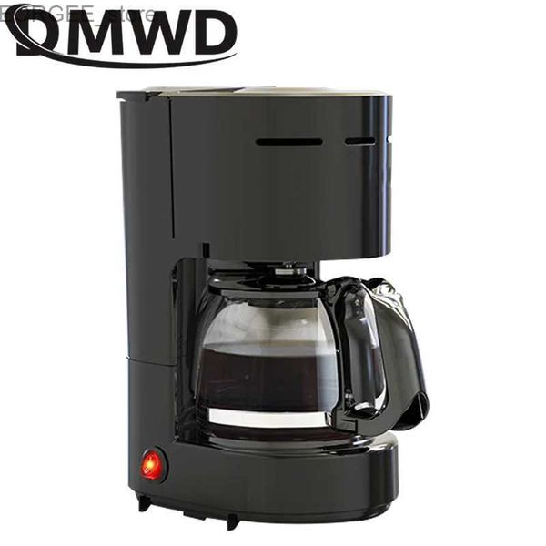 Kaffeemaschinen DMWD Elektrische Tropfkaffeemaschine 650ml Home Semi Automatic Brewing Tea Pot American Coffee Machine Espresso EU Y240403