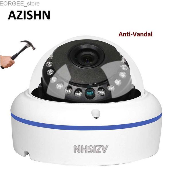Другие камеры видеонаблюдения Azishn 15IR LEDS Dome IP-камера POE 720p/960p/1080p P2P Вандалепроницаемая анти-фундаментальная металлическая на открытом воздухе IP66 камера CCTV CCTV Y240403