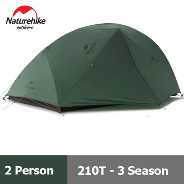 Rifugi Naturehike 2 persone Tenda Star River Camping Tenda Aggiornata Tenda da viaggio per esterni in tenda a 4 stagioni con tappetino gratuito