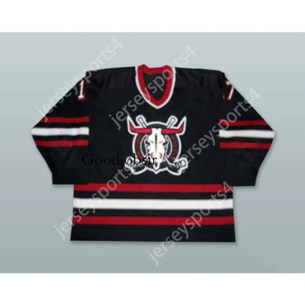 Gdsir Custom JEFF SMITH 17 RED DEER REBELS SCHWARZES HOCKEY-TRIKOT NEU Top Ed S-M-L-XL-XXL-3XL-4XL-5XL-6XL