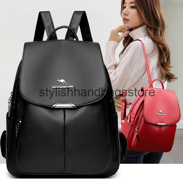 Borsa a tracolla in stile zaino per donne nuove tendenze alla moda e versatile Copertina di grande capacità semplice portatile durevole portatile H240403