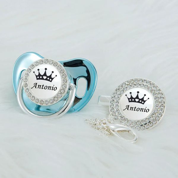 Miyocar Personalized Black Crown Bling Bling Picchi e clip BPA Dummy Free Unique Design SGS Approvazione PWBC 240326