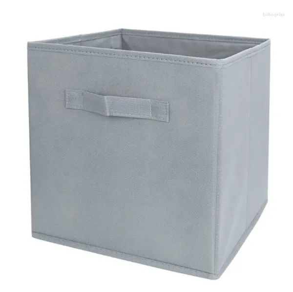 Sacos de armazenamento caixas de caixa não tecidas Cubos de tecido dobrável e gaveta do organizador de pano para brinquedos de armário