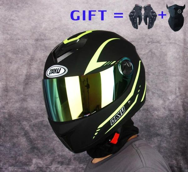 Motorradhelme Geschenke Erwachsener Super -cooler Doppel -Objektiv Helm Volles Gesicht warme Wintermotorrad Moto Scooter Frauen Casque3697847