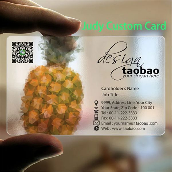 Umschläge personalisiert 1000 Stück/ein Design 85.5*54 mm Großhandel Custom Printing Transparent Plastic Business PVC ID -Karten