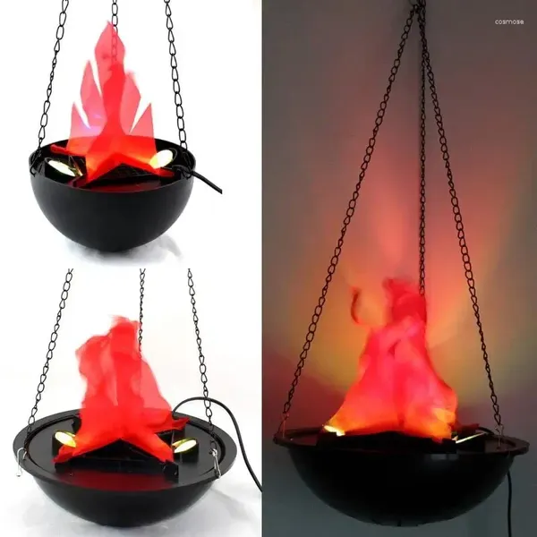 Titulares de vela Halloween Electric Braseiro engraçado Fake Fire Basket Flammen Lampe Holiday Supplies 20 20cm